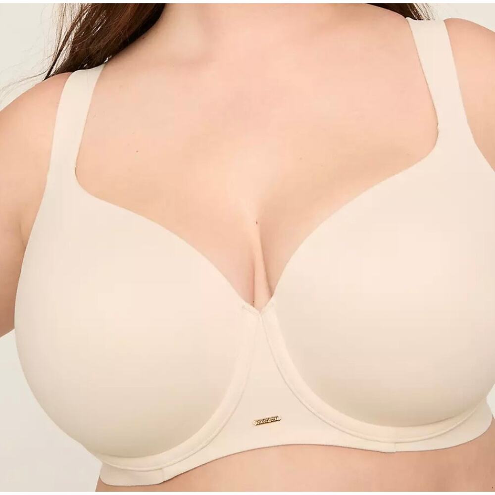 NWT! Cacique Modern Luxe Lightly Lined Full Coverage Beige Balconette Bra 42G